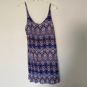 Atmosphere Summer Blue Pattern Dress - Used - Large